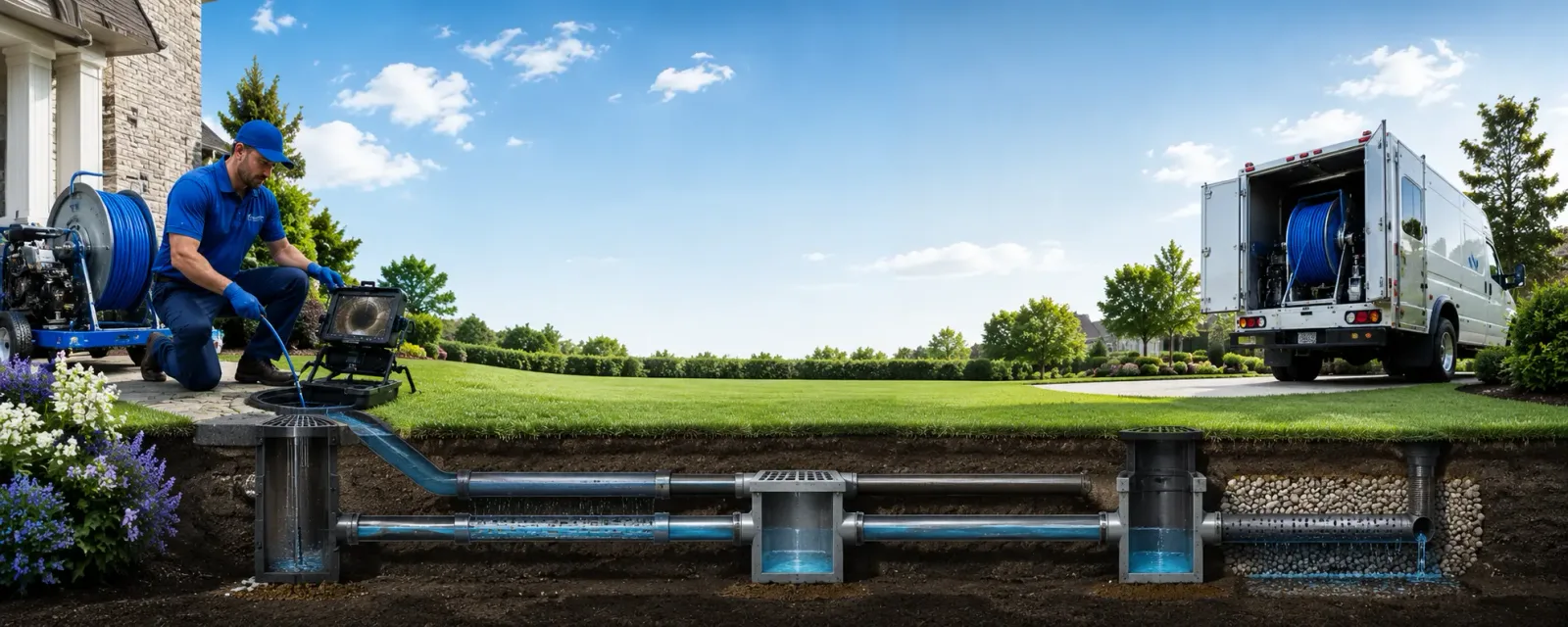 Outdoor drain cleaning information for Clayton Lake, ME